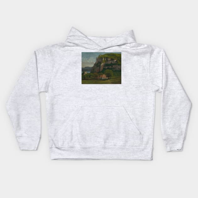 The Rock of Hautepierre by Gustave Courbet Kids Hoodie by Classic Art Stall